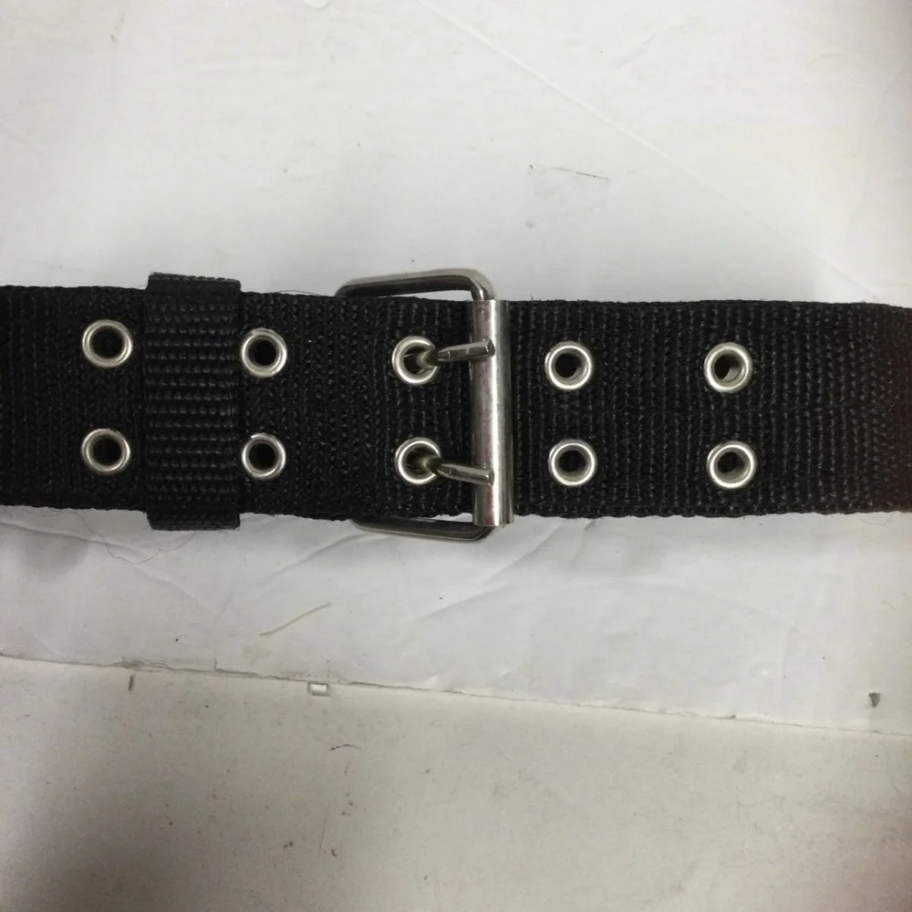 Dog Collar Canvas Black with Silver Closure Sz 26 in NWOT